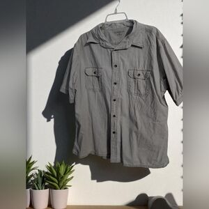 Croft & Barrow Men's Gray Button-Down Shirt Size X-Large